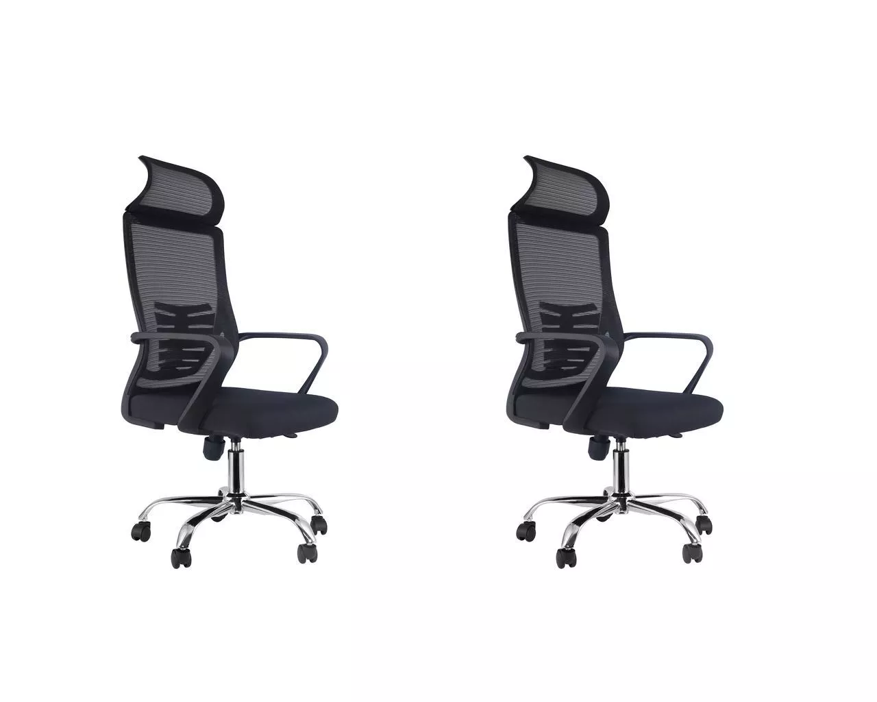 2x Ergonomic Mesh Office Black Chair Lumbar Suppor